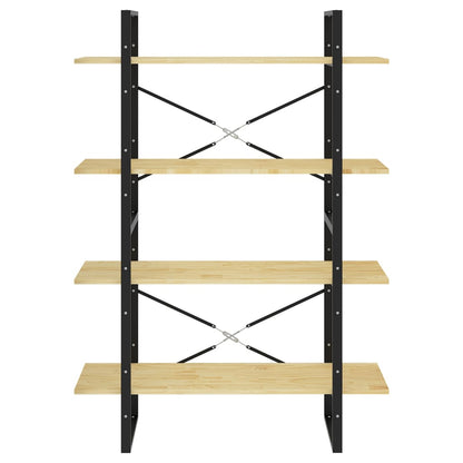Libreria a 4 Ripiani 100x30x140 cm in Legno Massello di Pino | homemem39