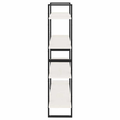 Libreria a 4 Ripiani Bianca 100x30x140 cm in Massello di Pino