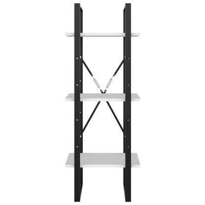 Libreria a 3 Ripiani Bianca 40x30x105 cm in Legno Multistrato | homemem39