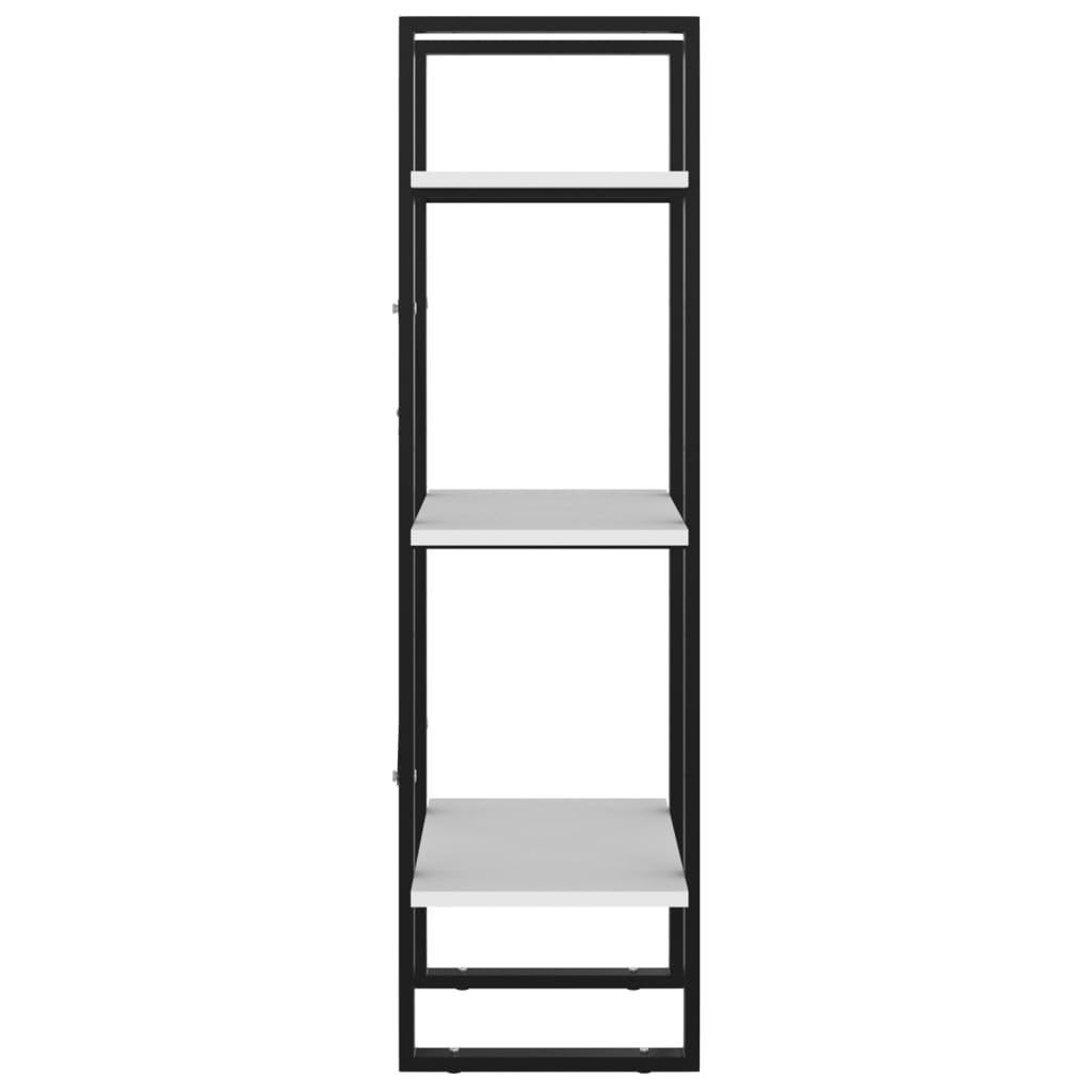 Libreria a 3 Ripiani Bianca 40x30x105 cm in Legno Multistrato | homemem39