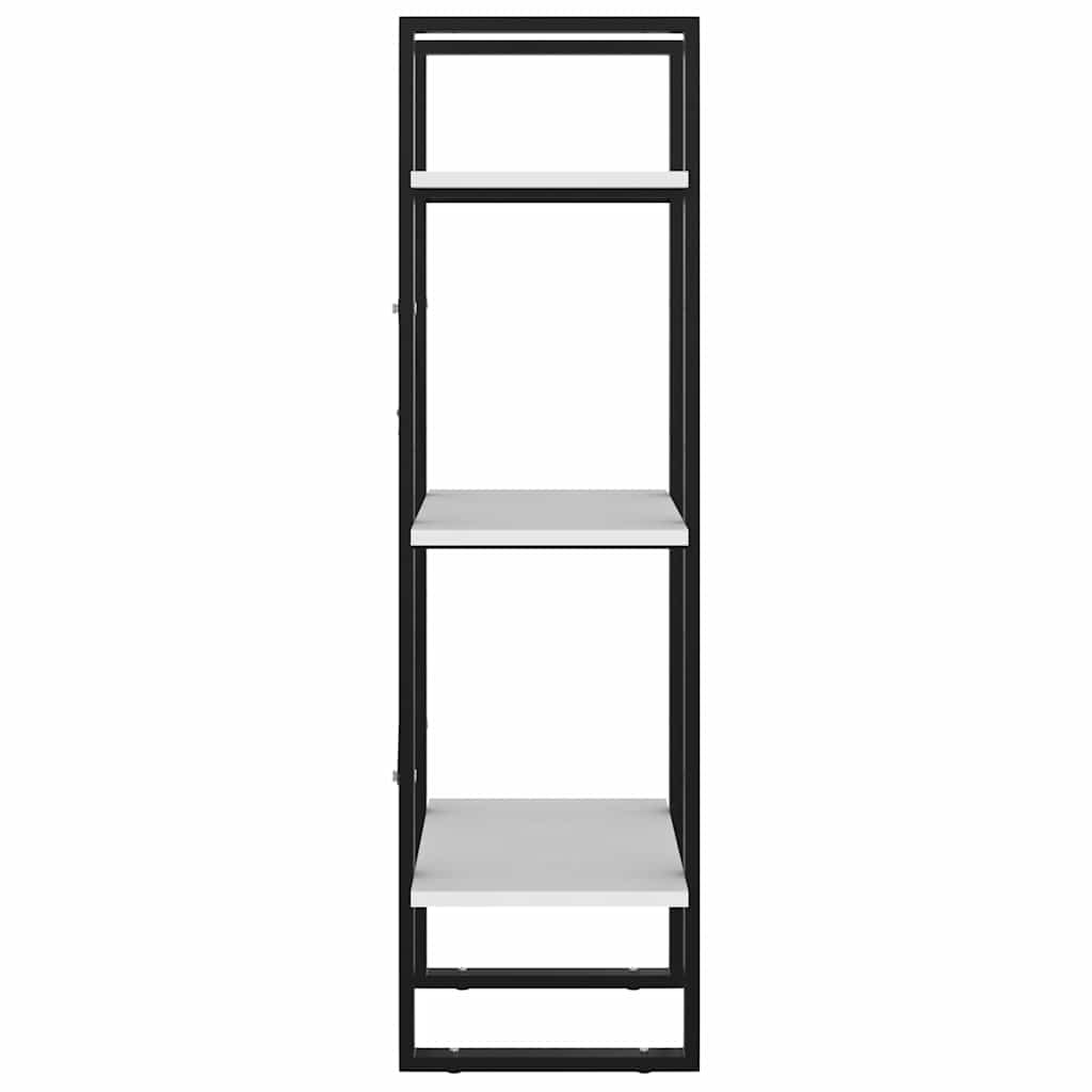 Libreria a 3 Ripiani Bianca 40x30x105 cm in Legno Multistrato