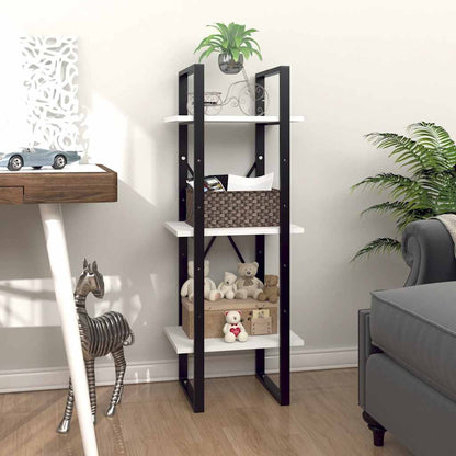 Libreria a 3 Ripiani Bianca 40x30x105 cm in Legno Multistrato | homemem39