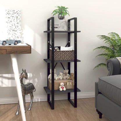 Libreria a 3 Ripiani Grigia 40x30x105 cm in Legno Multistrato | homemem39