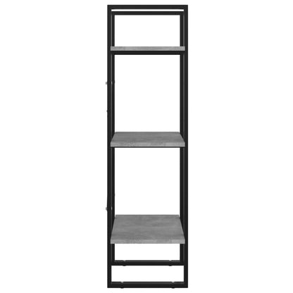 Libreria 3 Ripiani Grigio Cemento 40x30x105cm Legno Multistrato | homemem39