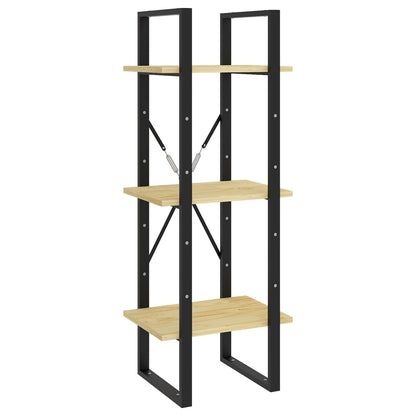 Libreria a 3 Ripiani 40x30x105 cm in Legno Massello di Pino | homemem39