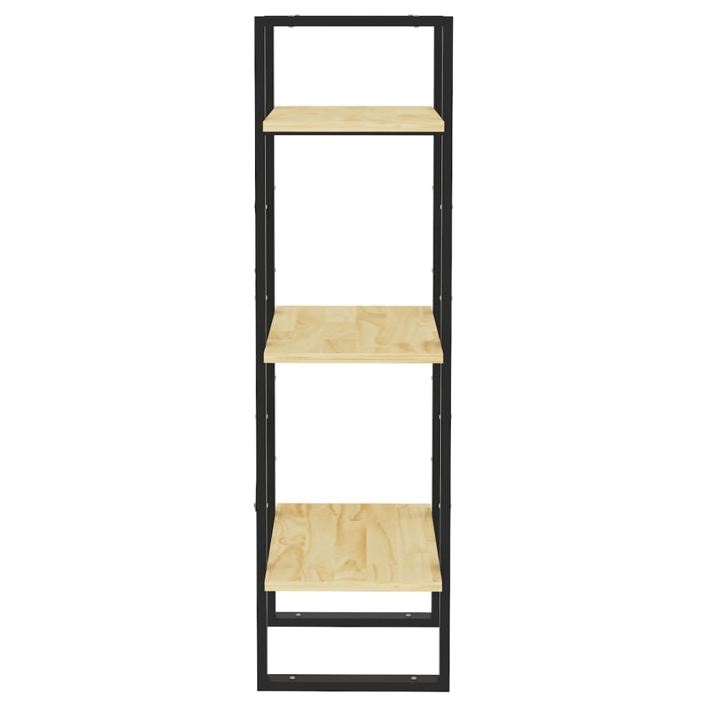Libreria a 3 Ripiani 40x30x105 cm in Legno Massello di Pino | homemem39