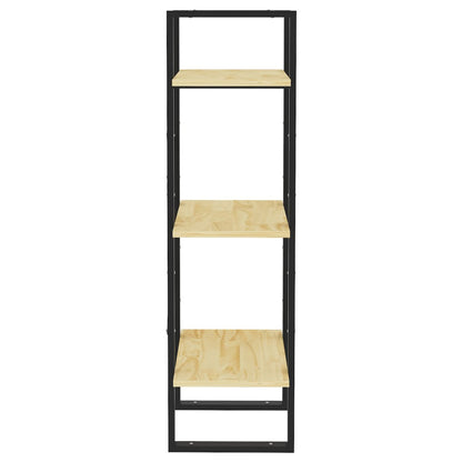 Libreria a 3 Ripiani 40x30x105 cm in Legno Massello di Pino | homemem39