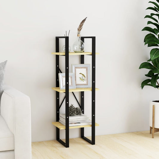Libreria a 3 Ripiani 40x30x105 cm in Legno Massello di Pino | homemem39