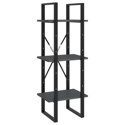 Libreria a 3 Ripiani Grigia 40x30x105 cm in Massello di Pino | homemem39
