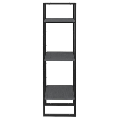 Libreria a 3 Ripiani Grigia 40x30x105 cm in Massello di Pino | homemem39