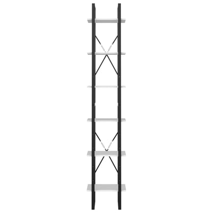 Libreria a 6 Ripiani Bianca 40x30x210 cm in Legno Multistrato | homemem39