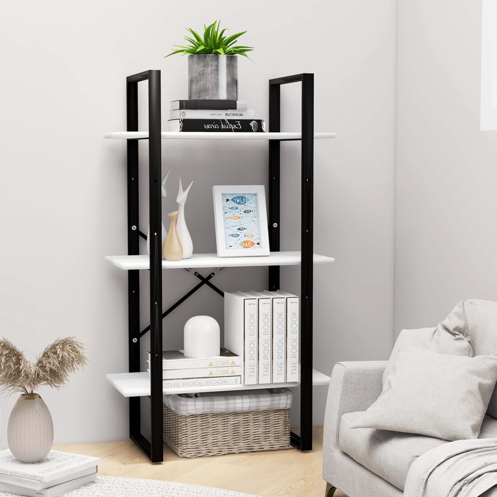 Scaffale Portaoggetti Bianco 60x30x105 cm Legno Multistrato | homemem39