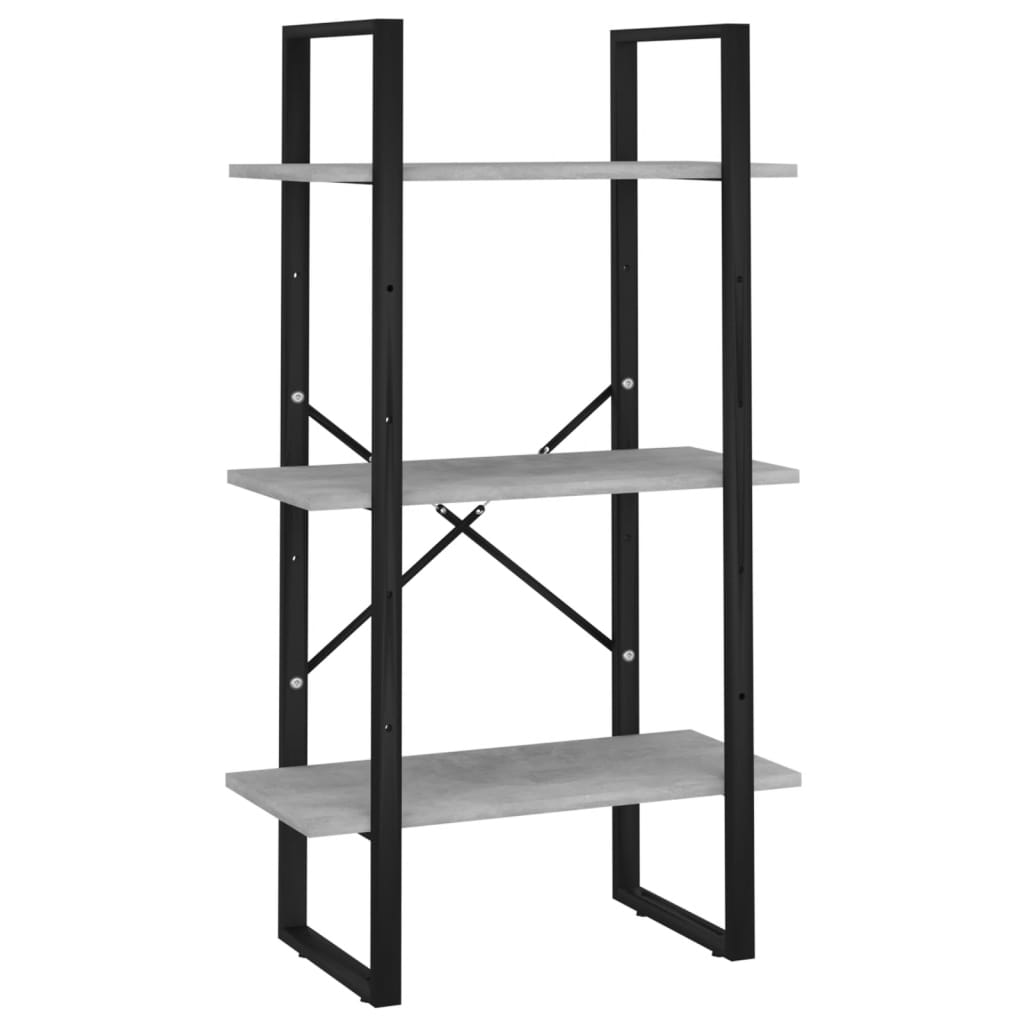 Scaffale Grigio Cemento 60x30x105 cm in Legno Multistrato