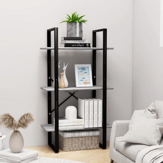 Scaffale Grigio Cemento 60x30x105 cm in Legno Multistrato | homemem39