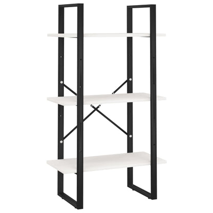 Scaffale Bianco 60x30x105 cm in Legno Massello di Pino