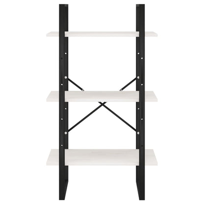 Scaffale Bianco 60x30x105 cm in Legno Massello di Pino