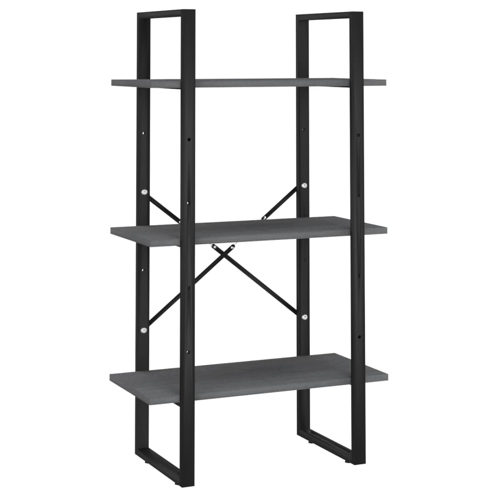 Scaffale Grigio 60x30x105 cm in Legno Massello di Pino | homemem39