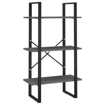 Scaffale Grigio 60x30x105 cm in Legno Massello di Pino | homemem39