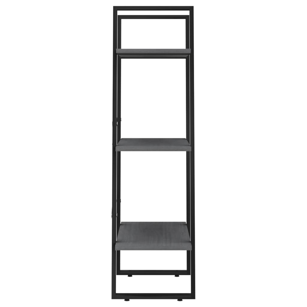 Scaffale Grigio 60x30x105 cm in Legno Massello di Pino | homemem39