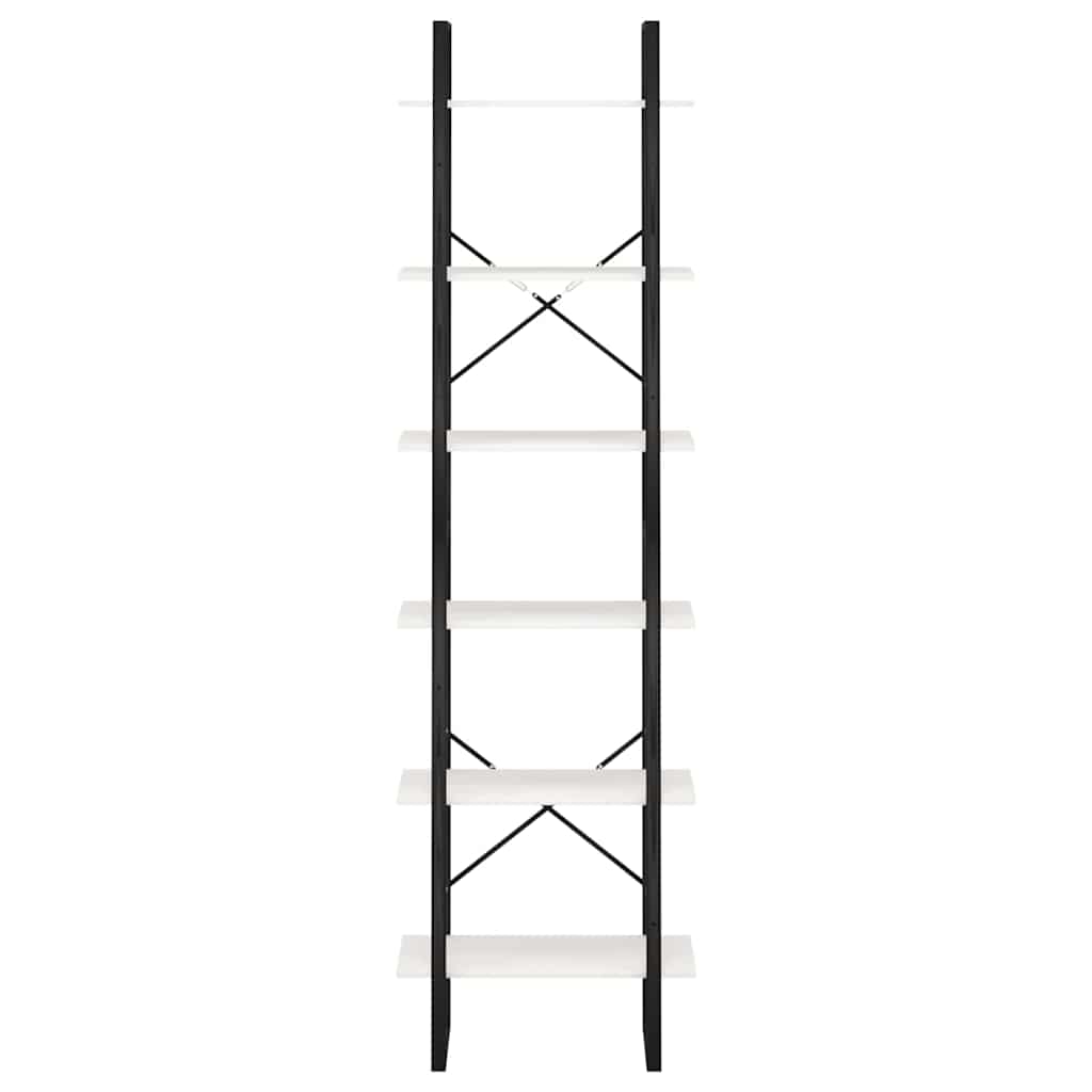 Scaffale Bianco 60x30x210 cm in Legno Massello di Pino