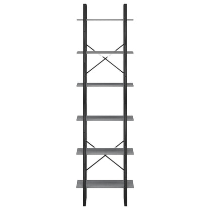 Scaffale Grigio 60x30x210 cm in Legno Massello di Pino | homemem39