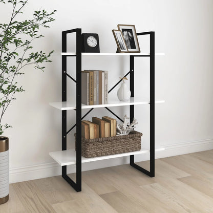 Libreria Bianca 80x30x105 cm in Legno Multistrato | homemem39
