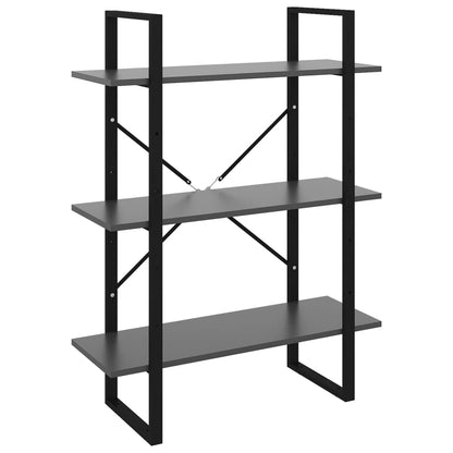 Libreria Grigia 80x30x105 cm in Legno Multistrato | homemem39