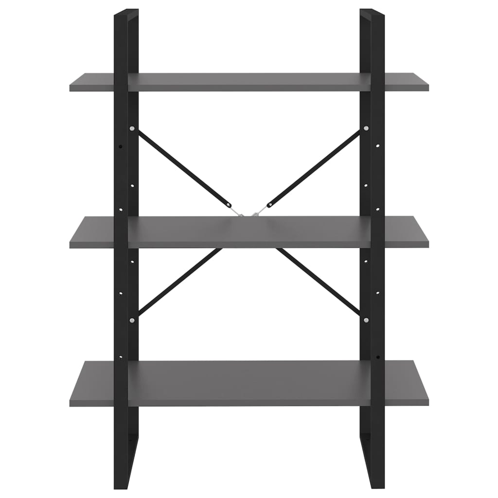 Libreria Grigia 80x30x105 cm in Legno Multistrato | homemem39