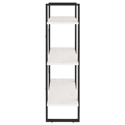 Libreria a 3 Ripiani Bianca 80x30x105 cm in Massello di Pino | homemem39