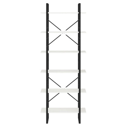 Scaffale Alto Bianco 80x30x210 cm in Legno Massello di Pino | homemem39