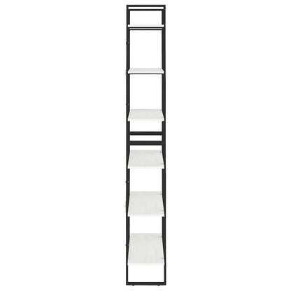 Scaffale Alto Bianco 80x30x210 cm in Legno Massello di Pino | homemem39