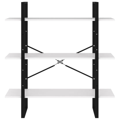Libreria Bianca 100x30x105 cm in Legno Multistrato | homemem39