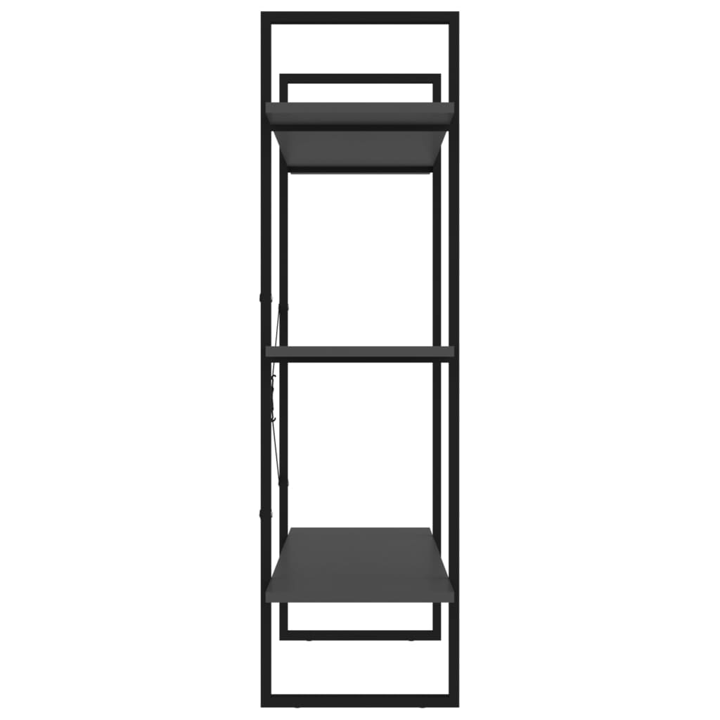 Libreria Grigia 100x30x105 cm in Legno Multistrato | homemem39