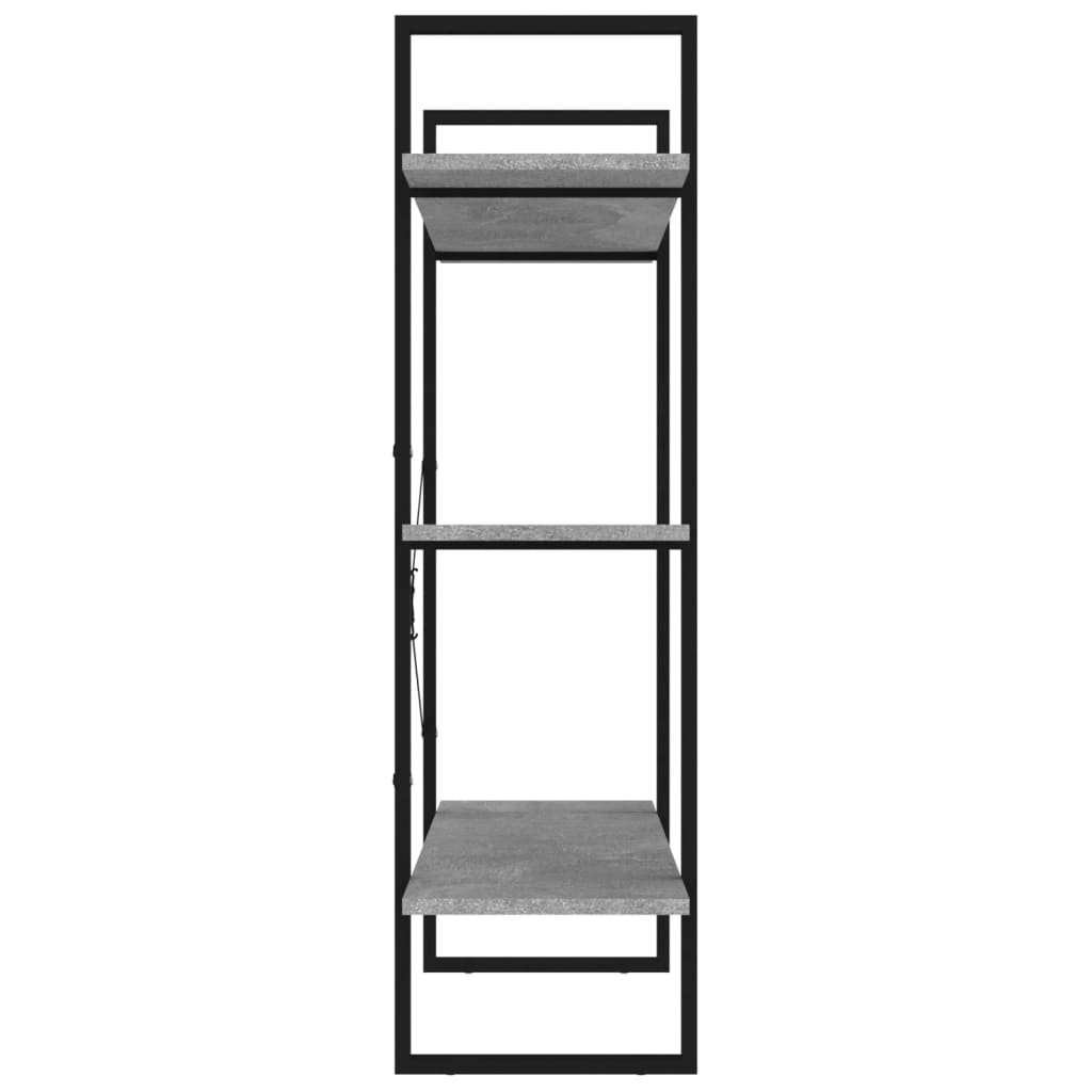 Libreria Grigio Cemento 100x30x105 cm in Legno Multistrato | homemem39