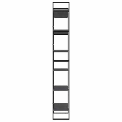 Scaffale Alto Grigio 100x30x210 cm in Legno Massello di Pino