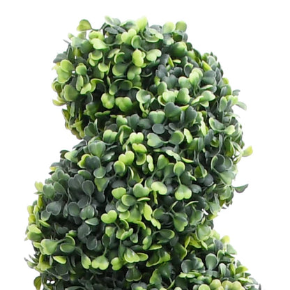Pianta di Bosso Artificiale a Spirale con Vaso Verde 59 cm | homemem39