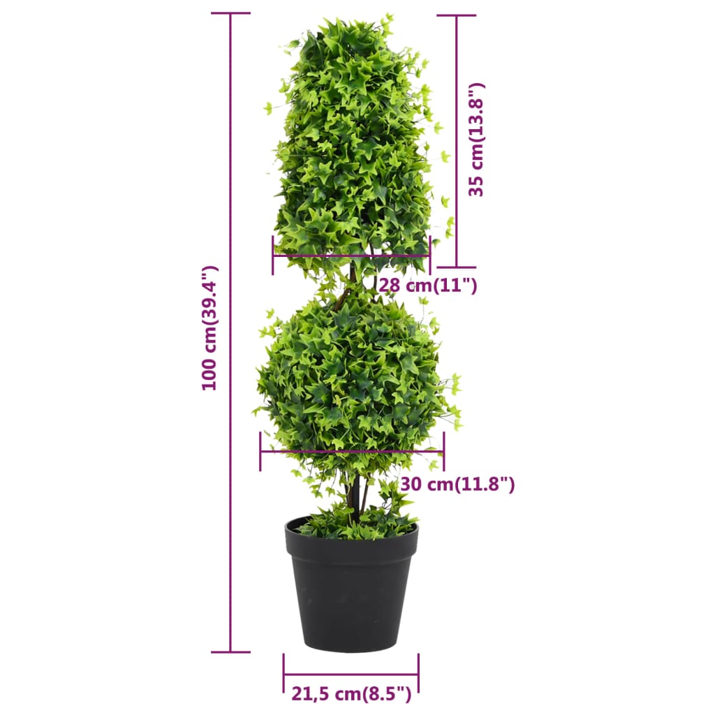 Pianta di Bosso Artificiale con Vaso Verde 100 cm | homemem39