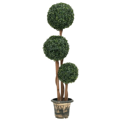 Pianta di Bosso Artificiale a Sfera con Vaso Verde 119 cm - homemem39