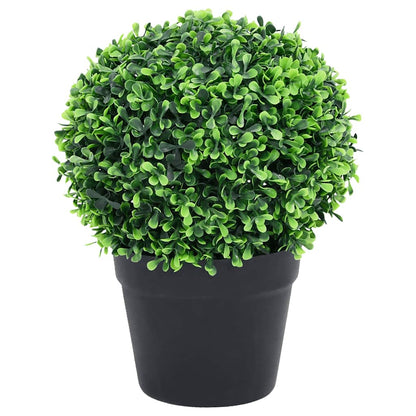 Piante di Bosso Artificiale 2 pz a Sfera con Vaso Verde 37 cm | homemem39