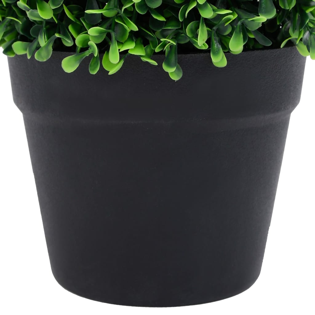 Piante di Bosso Artificiale 2 pz a Sfera con Vaso Verde 27 cm | homemem39