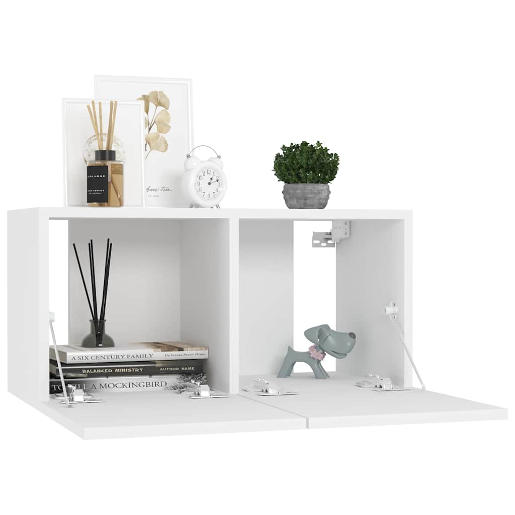 Set Mobili Porta TV 10 pz Bianco in Legno Multistrato | homemem39