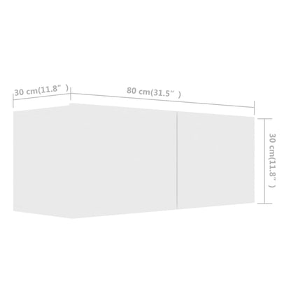 Set Mobili Porta TV 8 pz Bianco in Legno Multistrato