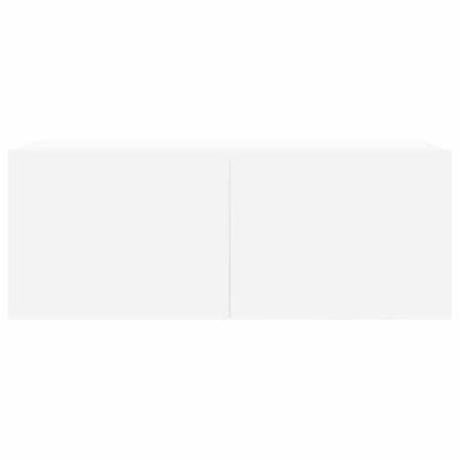 Set Mobili Porta TV 8 pz Bianco in Legno Multistrato