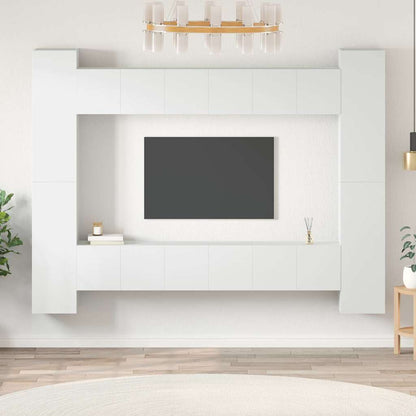 Set Mobili Porta TV 10 pz in legno multistrato