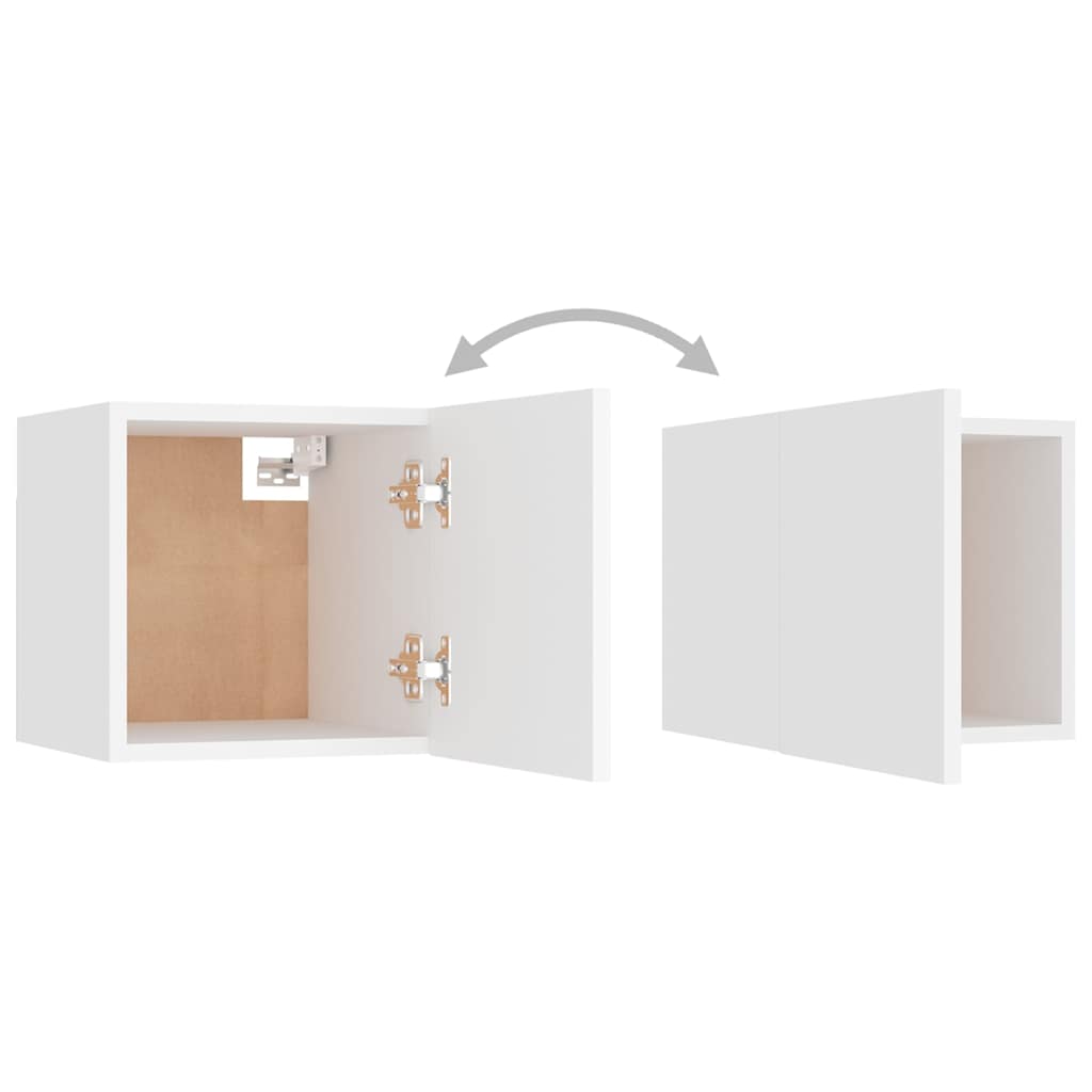 Set Mobili Porta TV 6 pz Bianco in Legno Multistrato