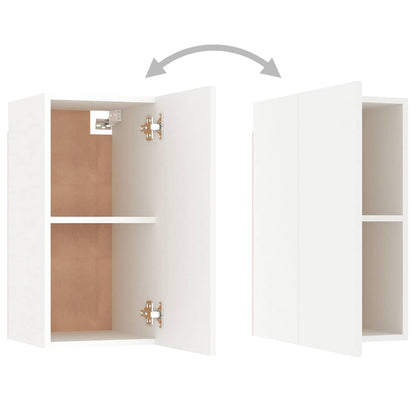 Set di Mobili Porta TV 7 pz Bianco in Legno Multistrato