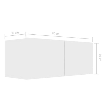 Set Mobili Porta TV 8 pz Bianco in Legno Multistrato