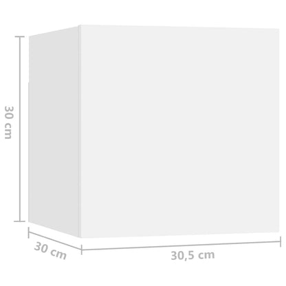 Set di Mobili Porta TV 5 pz Bianco in Legno Multistrato