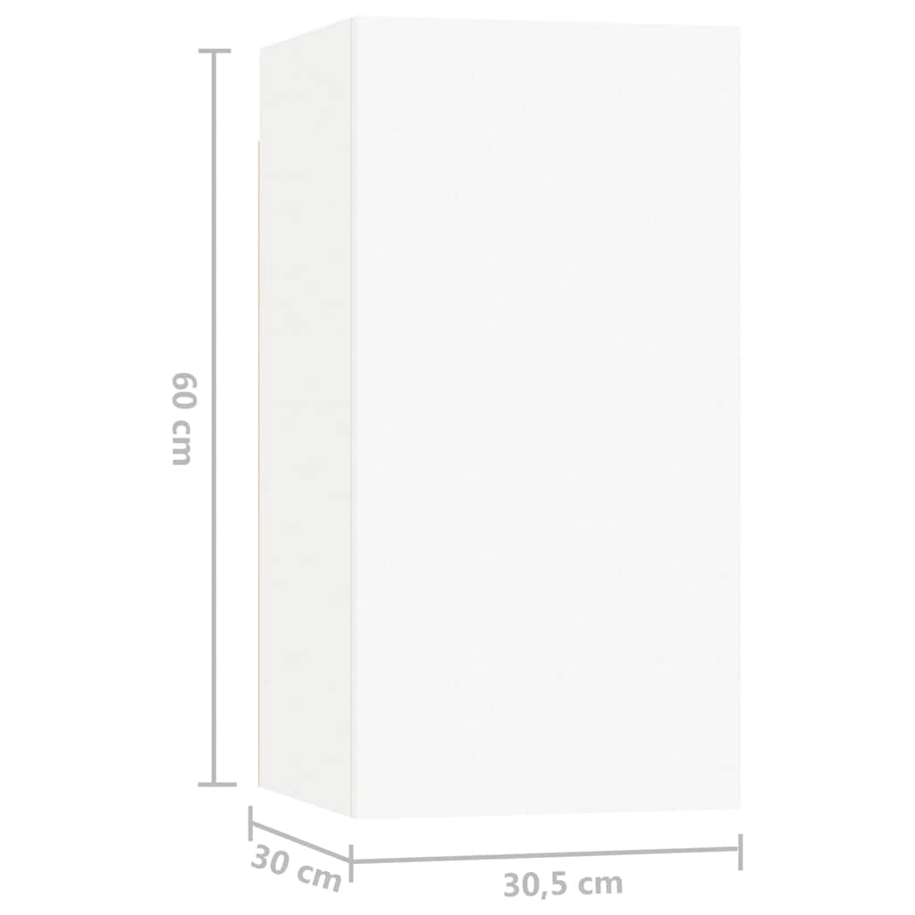 Set di Mobili Porta TV 5 pz Bianco in Legno Multistrato