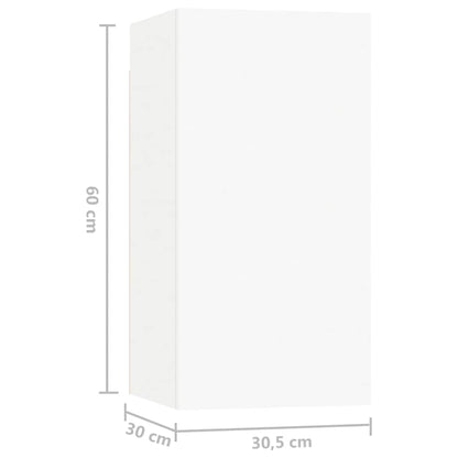 Set di Mobili Porta TV 5 pz Bianco in Legno Multistrato